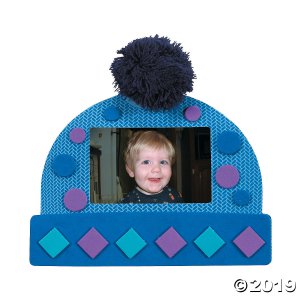 Winter Hat Picture Frame Magnet Craft Kit (Makes 12)