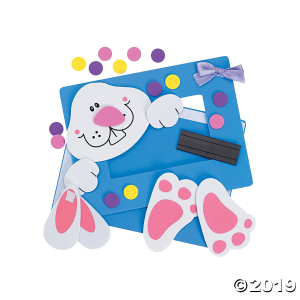 Easter Bunny Picture Frame Magnet Craft Kit (Makes 12)