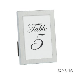 Silvertone Table Number Picture Frames (Per Dozen)