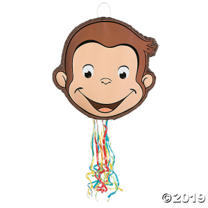 Curious George® Drum Pull-String Piñata (1 Piece(s))