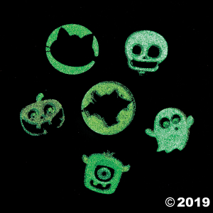 Glow-in-the-Dark Halloween Mini Buttons (48 Piece(s))