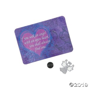 Silver Angel Pins on Card (Per Dozen)