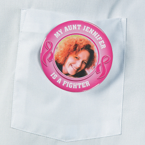 Breast Cancer Awareness Custom Photo Buttons (Per Dozen)