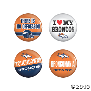 NFL® Denver Broncos Buttons (4 Piece(s))