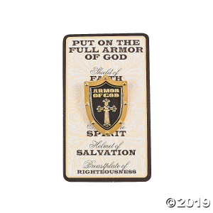 Armor of God Pins on Cards (Per Dozen)