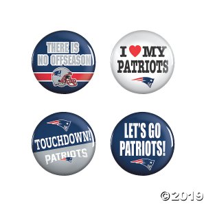 NFL® New England Patriots Buttons (4 Piece(s))