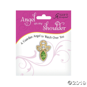 August Birthstone Angel On My Shoulder Pin (1 Piece(s))