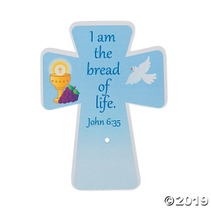 First Communion Cross Pins with Card (Per Dozen)