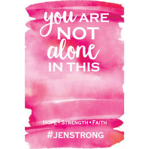 Personalized Pink Ribbon Pins on Cards (Per Dozen)