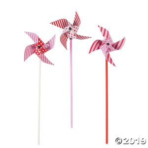 Dots and Stripes Valentine Pinwheels (36 Piece(s))