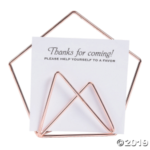 Rose Gold Geometric Sign Holder (1 Piece(s))