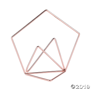 Rose Gold Geometric Sign Holder (1 Piece(s))