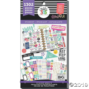 Happy Planner Sticker Value Pack-Yay Student, 1302/Pkg (1302 Piece(s))