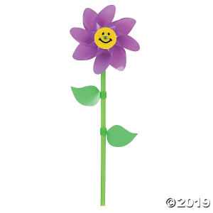 Smile Face Flower Pinwheels (36 Piece(s))