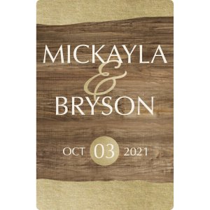 Rustic Wedding Playing Cards with Personalized Box (Per Dozen)