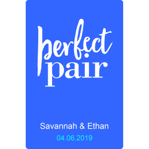 Personalized Perfect Pair Wedding Playing Cards (Per Dozen)