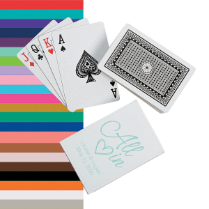 All In Wedding Playing Cards with Personalized Box (Per Dozen)