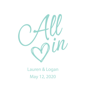 All In Wedding Playing Cards with Personalized Box (Per Dozen)