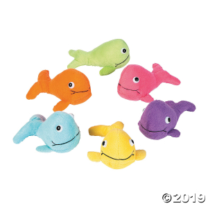Bright Stuffed Whales (Per Dozen)