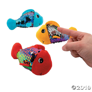 Reversible Sequin Stuffed Fishes (Per Dozen)