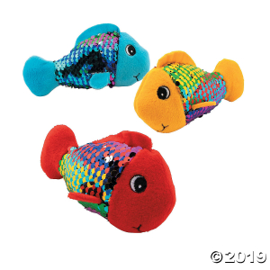 Reversible Sequin Stuffed Fishes (Per Dozen)