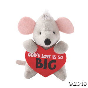 God's Love Is So Big Stuffed Mice (Per Dozen)