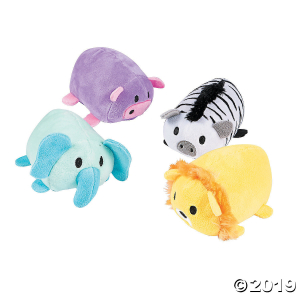 Roly-Poly Safari Stuffed Animals (Per Dozen)