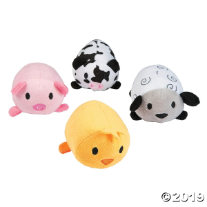 Roly-Poly Farm Stuffed Animals (Per Dozen)