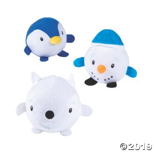 Stuffed Round Winter Characters (Per Dozen)