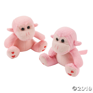 Valentine's Day Stuffed Monkeys (Per Dozen)