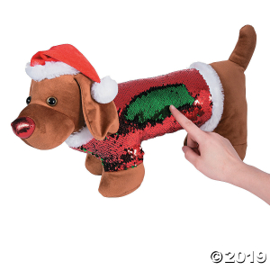 Reversible Sequin Stuffed Dog (1 Piece(s))