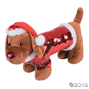 Reversible Sequin Stuffed Dog (1 Piece(s))