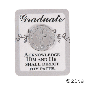 Religious Graduation Tokens with Card (Per Dozen)