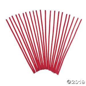 Chenille Stems - Red (50 Piece(s))