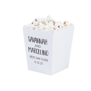 Personalized Wedding Mini Popcorn Boxes (Per Dozen)