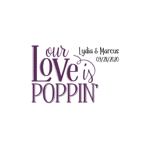 Personalized Our Love Is Poppin' Mini Popcorn Bags (Per Dozen)