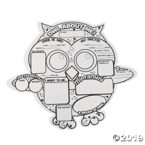 Color Your Own All About Me Owl Posters (30 Piece(s))