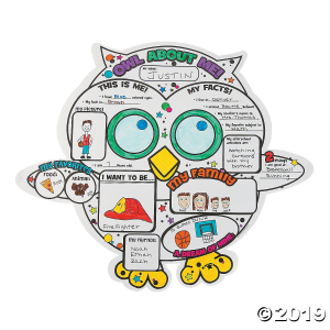 Color Your Own All About Me Owl Posters (30 Piece(s))
