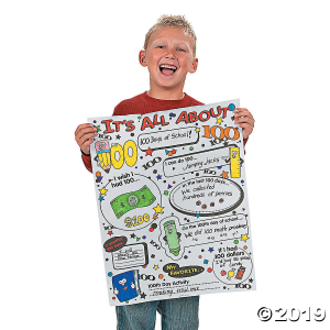 Color Your Own It's All About 100th Day of School Poster Set (30 Sheet(s))