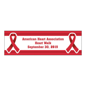 Personalized Medium Red Awareness Ribbon Banner (1 Piece(s))