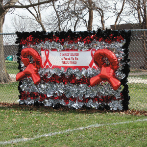 Personalized Medium Red Awareness Ribbon Banner (1 Piece(s))