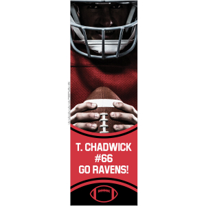 Small Personalized Football Vertical Photo Vinyl Banner (1 Piece(s))