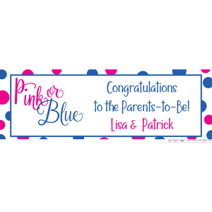 Personalized Pink or Blue Gender Reveal Banner - Small (1 Piece(s))