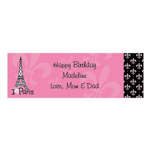 Personalized Small Perfectly Paris Vinyl Banner (1 Piece(s))