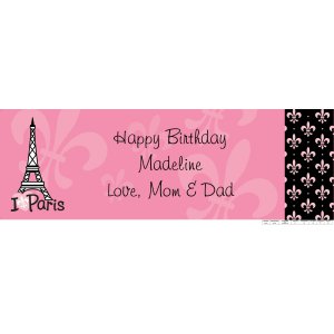 Personalized Small Perfectly Paris Vinyl Banner (1 Piece(s))