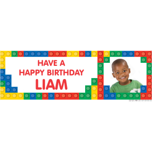 Custom Photo Medium Color Brick Party Vinyl Banner (1 Piece(s))