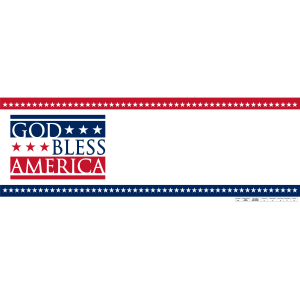 Personalized Small God Bless America Vinyl Banner (1 Piece(s))