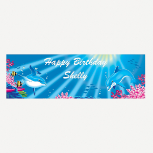 Personalized Medium Dolphin Vinyl Banner (1 Piece(s))