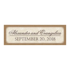 Personalized Small Rustic Wedding Vinyl Banner (1 Piece(s))