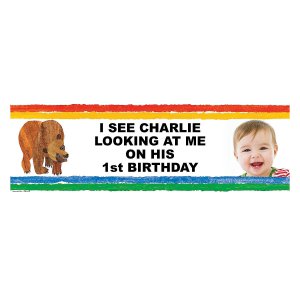 Custom Photo Small Eric Carle's Brown Bear, Brown Bear, What Do You See? Vinyl Banner (1 Piece(s))
